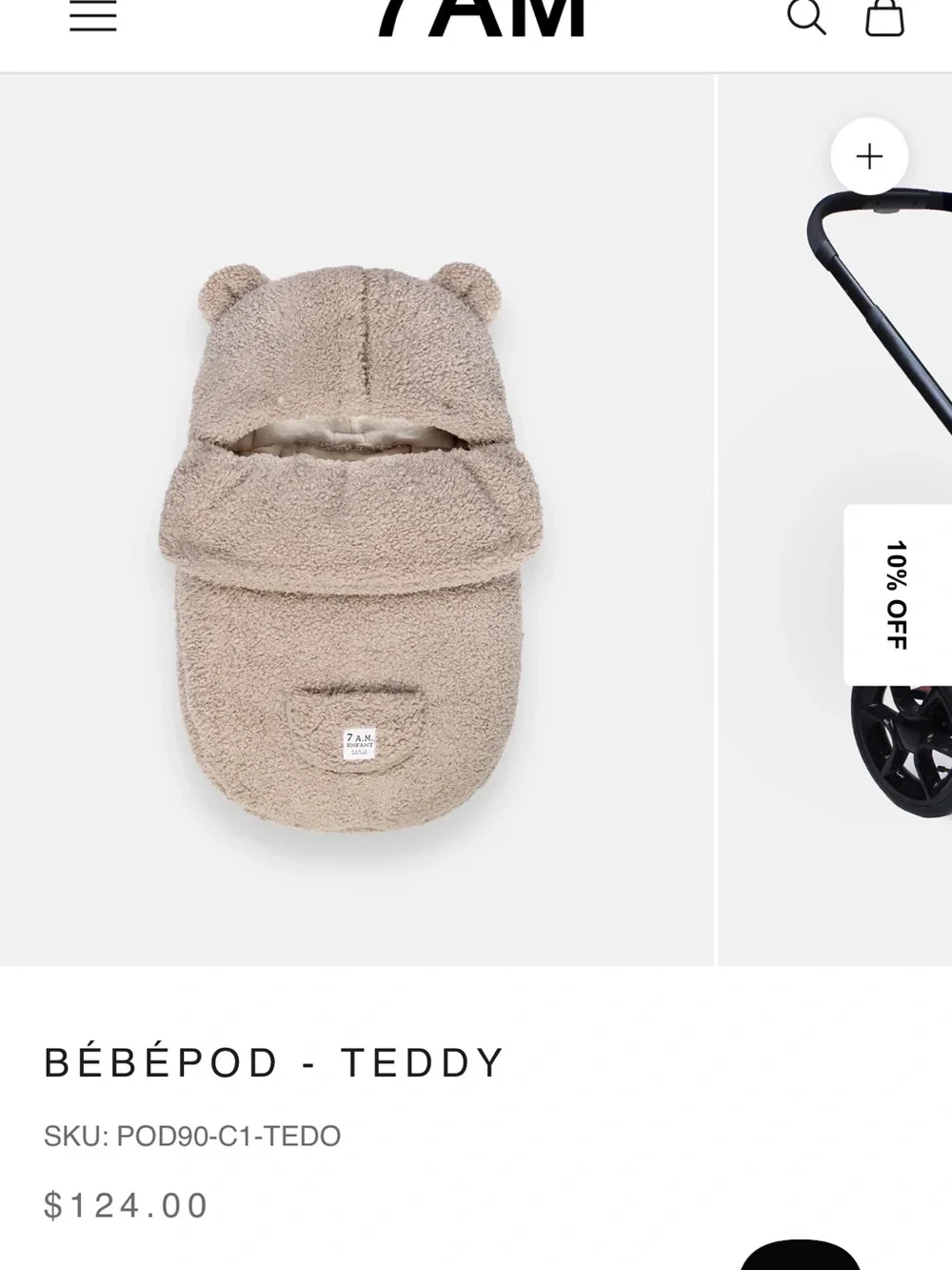 Bébépod Teddy Cozy Footmuff - Beige